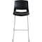 Lorell Artic Series Stack Stool Fabric Black, Foam Seat Black Back, PK2 42951 - alternate 1